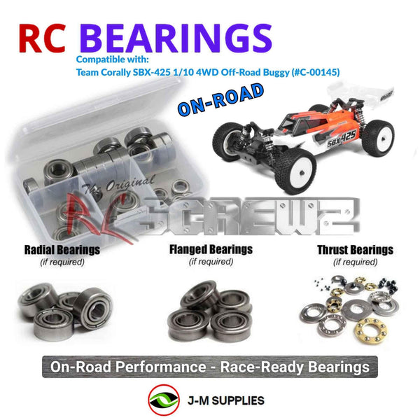 J-M SUPPLIES RC Parts Store - RCScrewZ Metal Shielded Bearings cor023b for Team Corally SBX-425 1/10 4WD Buggy (#00145) | RCX