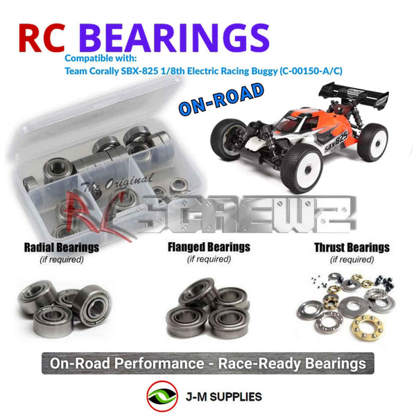 J-M SUPPLIES RC Parts Store - RCScrewZ Metal Shielded Bearings cor024b for Team Corally SBX-825 1/8 Racing Buggy #00150A/C | RCX