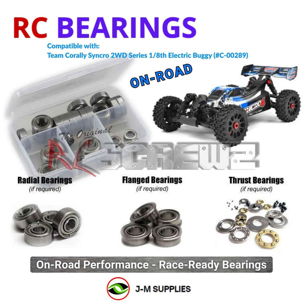 J-M SUPPLIES RC Parts Store - RCScrewZ Metal Shielded Bearings cor025b for Team Corally Syncro 2WD Series 1/8th (#C-00289) | RCX