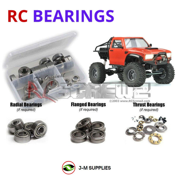 Representative image of an RCScrewZ metal-shielded bearing kit for Cross RC SR-4A 4x4 DEMON Crawler CZRSR4A; exact bearing sizes and quantities vary by RC model.