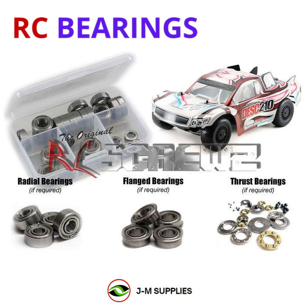 Representative image of an RCScrewZ metal-shielded bearing kit for Team Durango DESC210R 1/10 2WD Short Course Truck; exact bearing sizes and quantities vary by RC model.