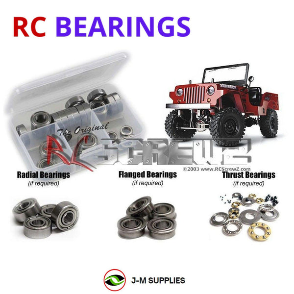 Representative image of an RCScrewZ metal-shielded bearing kit for GMade Sawback Crawler 1/10 GM52000; exact bearing sizes and quantities vary by RC model.