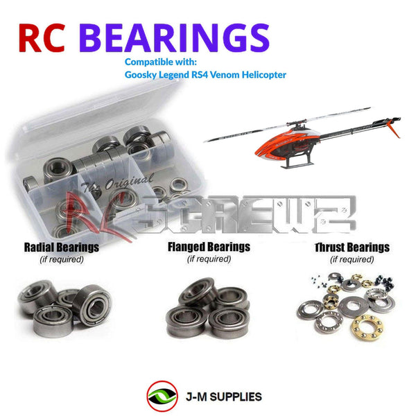 J-M SUPPLIES RC Parts Store - RCScrewZ Metal Shielded Bearings gsk004b for Goosky Legend RS4 Venom 380 3D Electric Helicopter | RCX