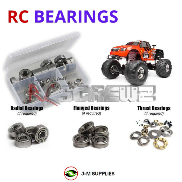 J-M SUPPLIES RC Parts Store - RCScrewZ Metal Shielded Bearings hpi058b for HPI Racing Nitro Monster King #10860 Truck | SET