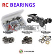 Representative image of an RCScrewZ metal-shielded bearing kit for Schumacher Cat K1 1/10th #K135/K136; exact bearing sizes and quantities vary by RC model.