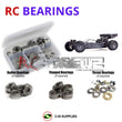 Representative image of an RCScrewZ metal-shielded bearing kit for Schumacher Cat K2 4wd #K159; exact bearing sizes and quantities vary by RC model.