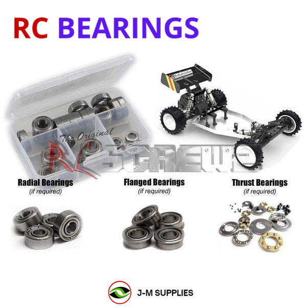 Representative image of an RCScrewZ metal-shielded bearing kit for Schumacher Top Cat Classic 1/10 (SCHK178); exact bearing sizes and quantities vary by RC model.