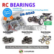 Representative image of an RCScrewZ metal-shielded bearing kit for Schumacher CAT L1R 1/10 4WD Electric Off-Road Buggy (#K201); exact bearing sizes and quantities vary by RC model.