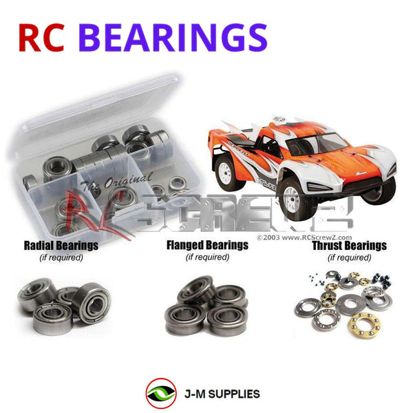 Representative image of an RCScrewZ metal-shielded bearing kit for Serpent Spyder SCT SRX2 2wd #500005; exact bearing sizes and quantities vary by RC model.