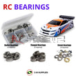 Representative image of an RCScrewZ metal-shielded bearing kit for Serpent Project 4X Pro 1/10th EP Touring Car (#400032); exact bearing sizes and quantities vary by RC model.
