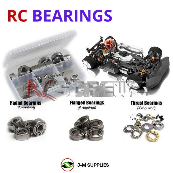Representative image of an RCScrewZ metal-shielded bearing kit for Team XRAY NT1 Nitro 1/10th Touring Car (#330006 / #330007); exact bearing sizes and quantities vary by RC model.