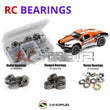 Representative image of an RCScrewZ metal-shielded bearing kit for XRAY SCX 2021 1/10 Electric 2WD Short Course Truck(#320300); exact bearing sizes and quantities vary by RC model.