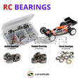 Representative image of an RCScrewZ metal-shielded bearing kit for XRAY XB2 2022 1/10 2WD Carpet/Dirt Buggy #320011 / #320012; exact bearing sizes and quantities vary by RC model.