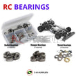 Representative image of an RCScrewZ metal-shielded bearing kit for Team XRAY RX8 2023 1/8 Nitro (#340009); exact bearing sizes and quantities vary by RC model.