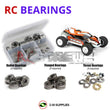 Representative image of an RCScrewZ metal-shielded bearing kit for XRAY XT2 C/D (2023) 1/10 Carpet/Dirt #XRA320206 / #XRA320207; exact bearing sizes and quantities vary by RC model.