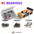 Representative image of an RCScrewZ metal-shielded bearing kit for Team XRAY GTXe 2023 1/8 Electric On-Road GT Car (350604); exact bearing sizes and quantities vary by RC model.