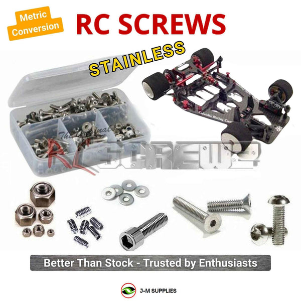 Representative image of an RCScrewZ stainless steel metric conversion screw kit for CRC Bloody Knife 3.1/3.2R RC Car; exact kit contents vary by RC model.