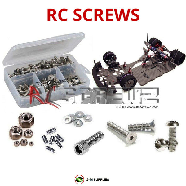 Representative image of an RCScrewZ stainless steel metric conversion screw kit for CRC Battle Axe 3.0 Metric; exact kit contents vary by RC model.