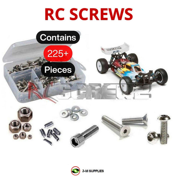 Representative image of an RCScrewZ stainless steel screw kit for Team Associated B44.3 FT 1/10 4WD Buggy (9063, ASC9063); exact kit contents vary by RC model.