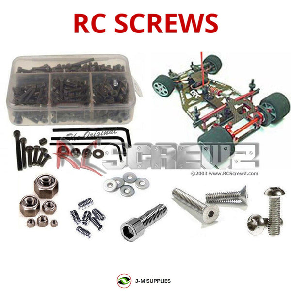 Representative image of an RCScrewZ stainless steel metric conversion screw kit for CRC Six Pack Metric; exact kit contents vary by RC model.