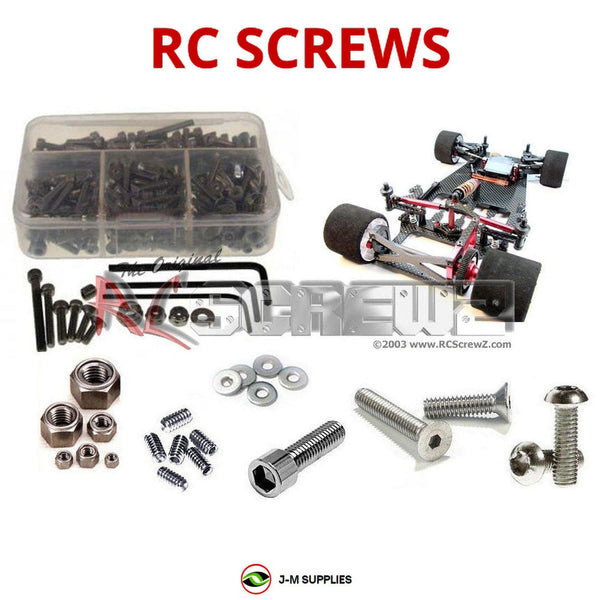 Representative image of an RCScrewZ stainless steel metric conversion screw kit for CRC Gen XL 1/12th Metric; exact kit contents vary by RC model.