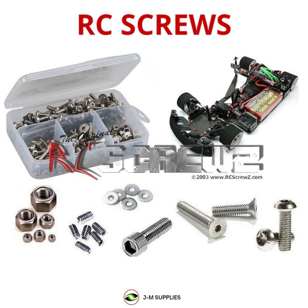 Representative image of an RCScrewZ stainless steel metric conversion screw kit for CRC Razor 3.0 Metric; exact kit contents vary by RC model.