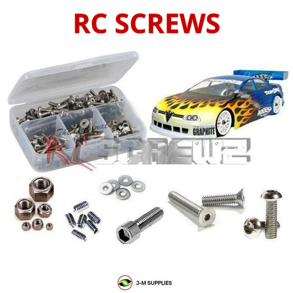 J-M SUPPLIES RC Parts Store - RCScrewZ Metric Stainless Steel Screw Kit los001m for Team Losi XXX-S/GP Graphite Plus 1/10 Electric 4WD On-Road Touring Car (Metric Conversion) (LOSA0251) | SET