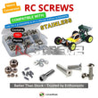 J-M SUPPLIES RC Parts Store - RCScrewZ Metric Stainless Steel Screw Kit los014m for Team Losi XX-4 and XX-4 Worlds Edition 1/10 Electric 4WD Off-Road Buggy (Metric Conversion) (LOSA0010, LOSA0011) | SET