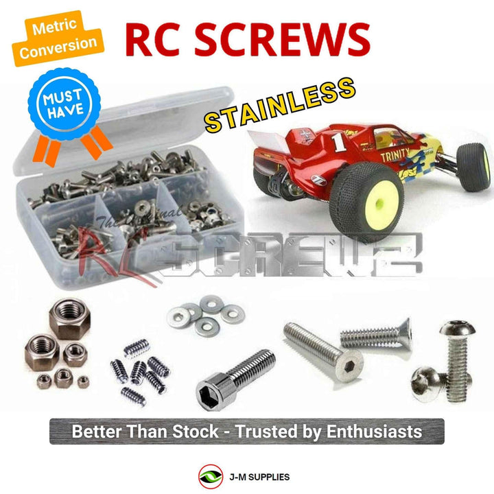 Representative image of an RCScrewZ stainless steel metric conversion screw kit for Losi XXX-T MF2 1/10 Electric 2WD Stadium Truck (LOSA0076); exact kit contents vary by RC model.