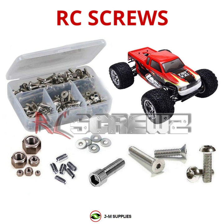 Representative image of an RCScrewZ stainless steel metric conversion screw kit for Losi LST XXL RTR 1/8 Nitro 4WD Monster Truck (LOSB0016); exact kit contents vary by RC model.