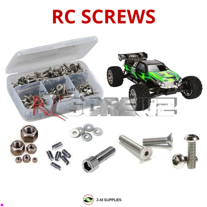 Representative image of an RCScrewZ stainless steel metric conversion screw kit for Losi TEN-T 1/10 Nitro 4WD Truggy (LOSB0126); exact kit contents vary by RC model.