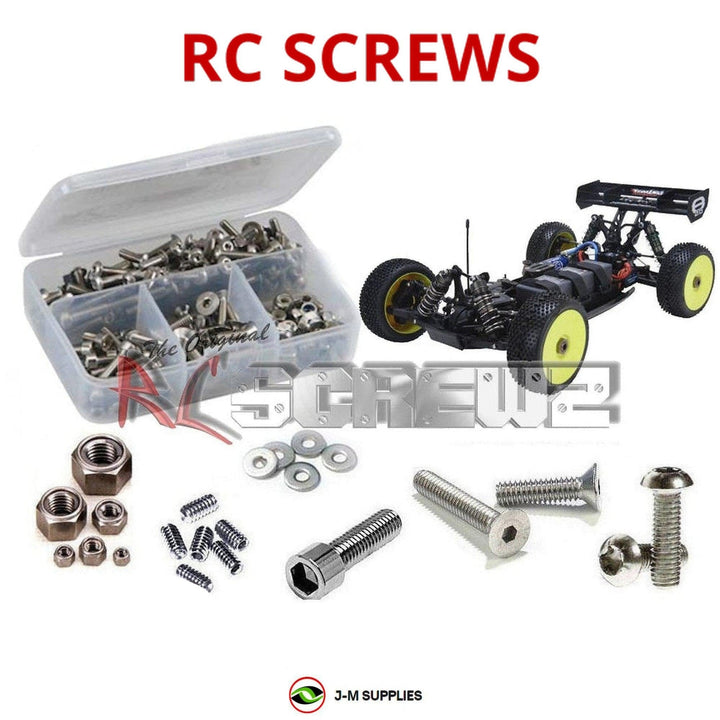 Representative image of an RCScrewZ stainless steel metric conversion screw kit for Team Losi 8IGHT-E 2.0 1/8 Electric 4WD Buggy (LOSA0806); exact kit contents vary by RC model.