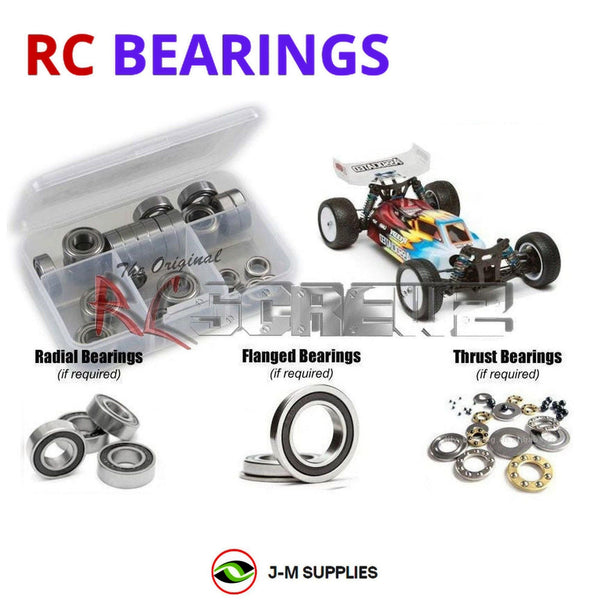 Representative image of an RCScrewZ rubber-sealed bearing kit for Team Associated B44.3 FT 1/10 4WD Buggy (9063, ASC9063); exact bearing sizes and quantities vary by RC model.