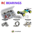 J-M SUPPLIES RC Parts Store - RCScrewZ Rubber Shielded Bearing Kit ass077r for Team Associated RC10B6D Team Kit 1/10 Electric 2WD Dirt Off-Road Buggy (#90012) | UPG