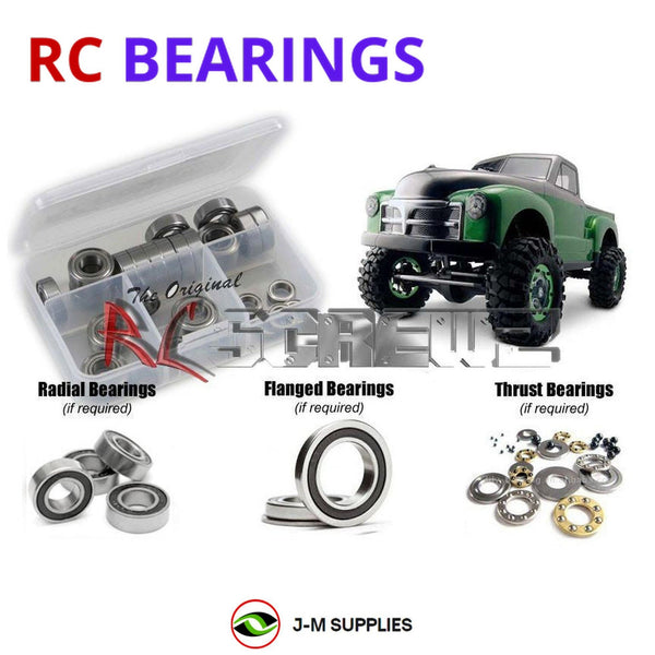 J-M SUPPLIES - RCScrewZ Rubber Shielded Bearing Kit axi002r for Axial Racing SCX-10 RC Car | SET -