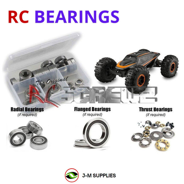 J-M SUPPLIES - RCScrewZ Rubber Shielded Bearing Kit axi003r for Axial Racing XR-10 #90017 RC Car | SET -