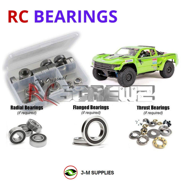 J-M SUPPLIES - RCScrewZ Rubber Shielded Bearing Kit axi021r for Axial Yeti Score Trophy Truck 1/10 (#90050) | PRO -