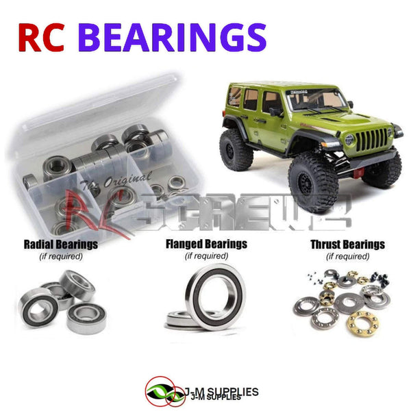 J-M SUPPLIES - RCScrewZ Rubber Shielded Bearing Kit axi037r for Axial SCX6 Jeep 1/6 4wd AXI05000T1 / T2 | SET -