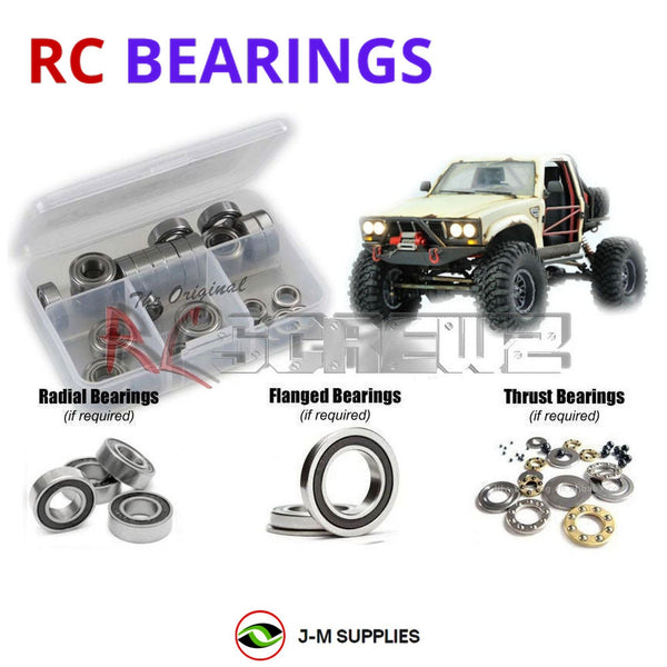 Representative image of an RCScrewZ rubber-sealed bearing kit for Cross RC SG-4B 4x4 DEMON Rock Crawler (#CZRSG4B) RC Car; exact bearing sizes and quantities vary by RC model.