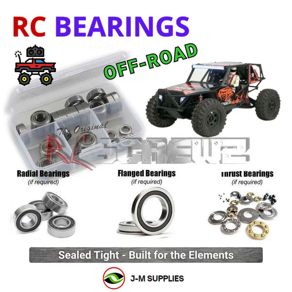 Representative image of an RCScrewZ rubber-sealed bearing kit for Cross RC UT-4 Rock Crawler 1/7th 4WD CZRUT4; exact bearing sizes and quantities vary by RC model.