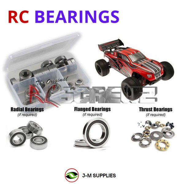 Representative image of an RCScrewZ rubber-sealed bearing kit for DHK Hobby Raz-R BL Truggy; exact bearing sizes and quantities vary by RC model.