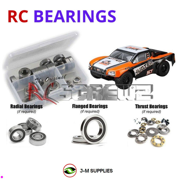 J-M SUPPLIES - RCScrewZ Rubber Shielded Bearing Kit dhk011r for DHK Hobby Hunter SCT 1/10th | SET -