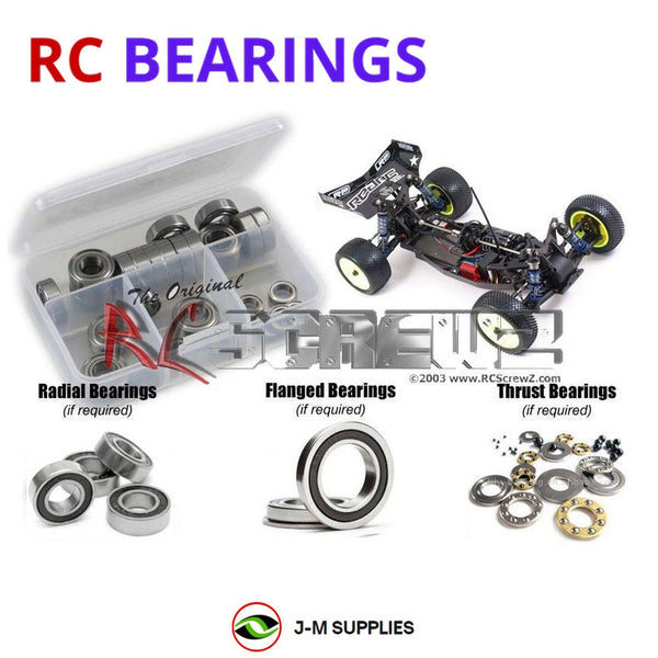 Representative image of an RCScrewZ rubber-sealed bearing kit for Team Durango DEX410/V3; exact bearing sizes and quantities vary by RC model.