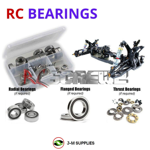 Representative image of an RCScrewZ rubber-sealed bearing kit for Team Durango DEX410R; exact bearing sizes and quantities vary by RC model.