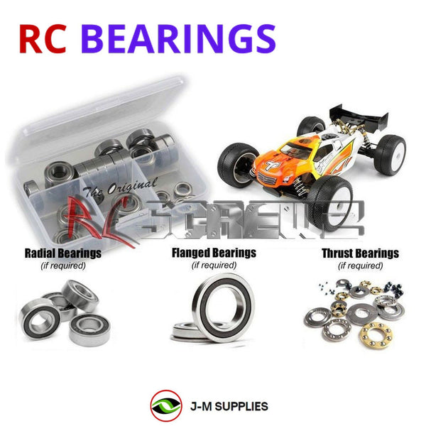 Representative image of an RCScrewZ rubber-sealed bearing kit for Team Durango DNX408T 1/8 Nitro 4WD Truggy; exact bearing sizes and quantities vary by RC model.