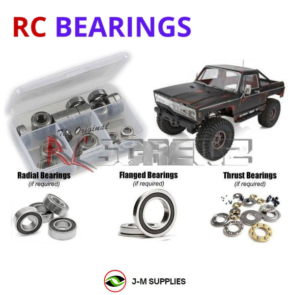 Representative image of an RCScrewZ rubber-sealed bearing kit for Element RC Enduro Trailwalker (#40119); exact bearing sizes and quantities vary by RC model.