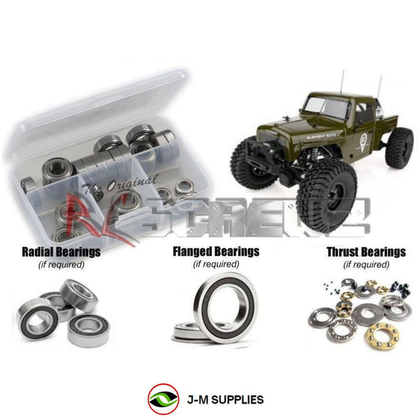 Representative image of an RCScrewZ rubber-sealed bearing kit for Element RC Enduro Ecto Trail Truck (#40117/40122); exact bearing sizes and quantities vary by RC model.