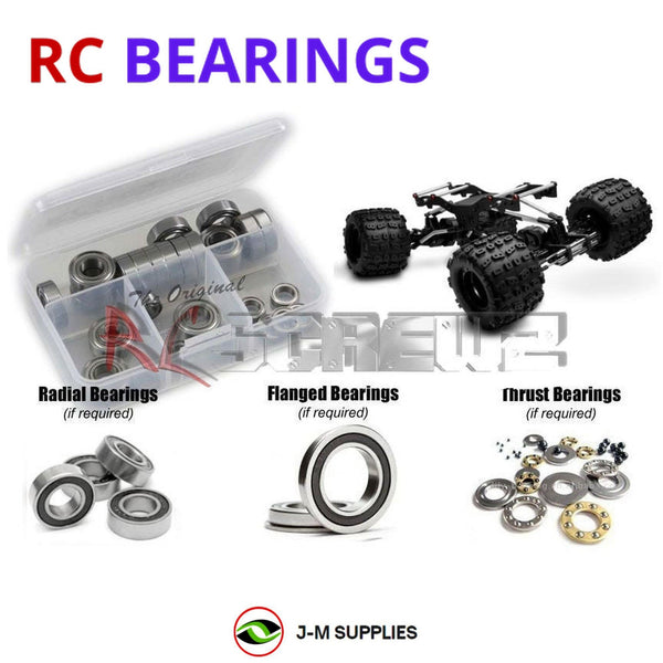 Representative image of an RCScrewZ rubber-sealed bearing kit for GMade G1 Crawler / Special Edition (#GM50400/S) RC Car; exact bearing sizes and quantities vary by RC model.