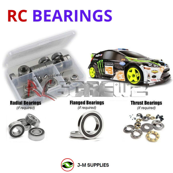 J-M SUPPLIES RC Parts Store - RCScrewZ Rubber Shielded Bearing Kit hpi077r for HPI Racing Ken Block WR8 Flux 1/8 4WD RALLY CAR (#109313) | UPG