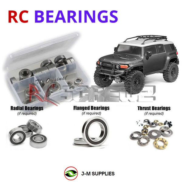 Representative image of an RCScrewZ rubber-sealed bearing kit for HPI Venture FJ Cruiser 1/10 Electric 4WD Crawler (118146); exact bearing sizes and quantities vary by RC model.